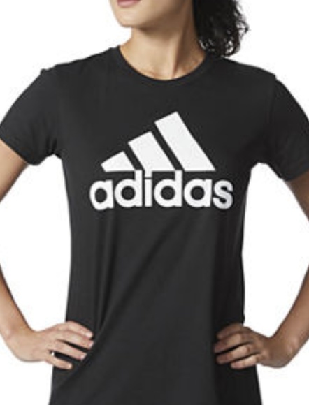 Womens Adidas slim fit basic logo t shirt - Picture 2 of 3